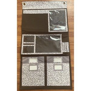 Thirty One 31 Hang Up Wall Home Organizer 22 x 41 Brown White EUC